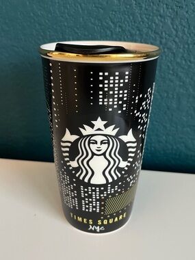 Starbucks Times Square New York City Ceramic Travel Tumbler NYC Broadway 12 oz